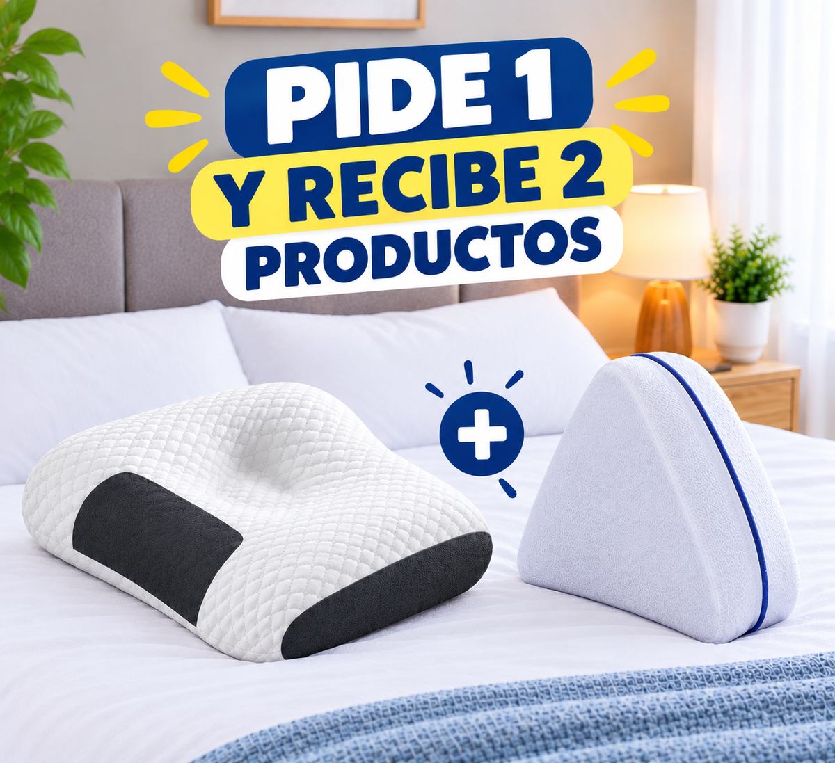 Pack Almohada Cervical + Cojín Piernas